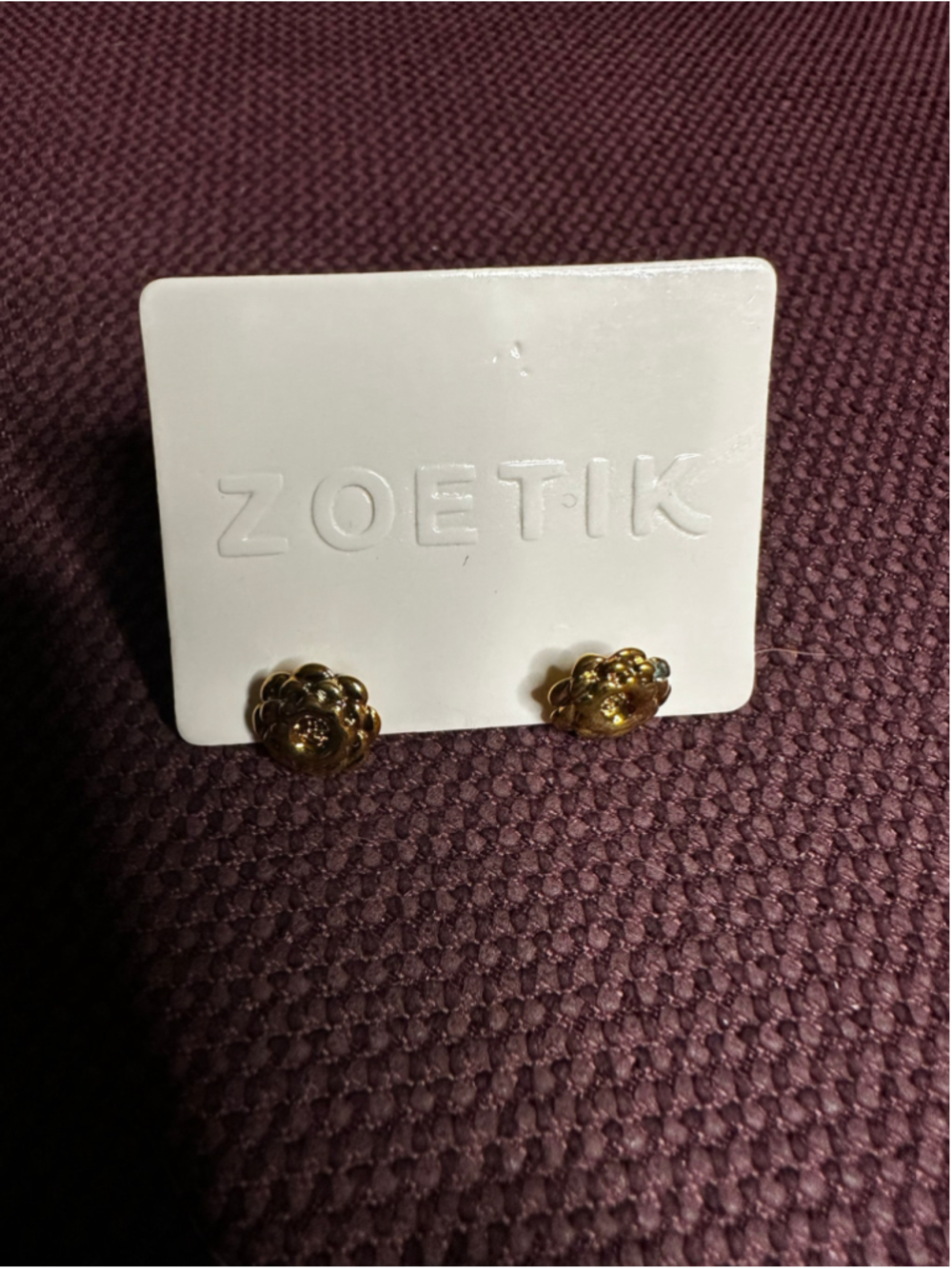 Zoetik Gold Flower Stud Earrings